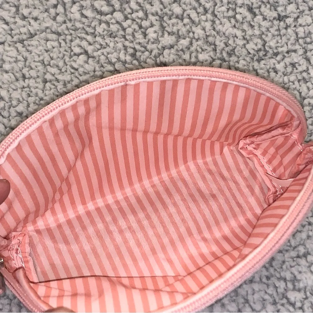 VICTORIA’S SECRET Signature Pink Striped 3-PC Cosmetic Travel Set LG MED SM